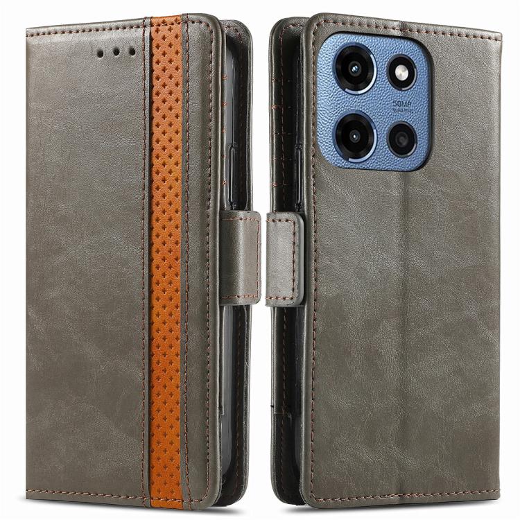 For Motorola Moto G 2025 CaseNeo Splicing Dual Magnetic Buckle Leather Phone Case