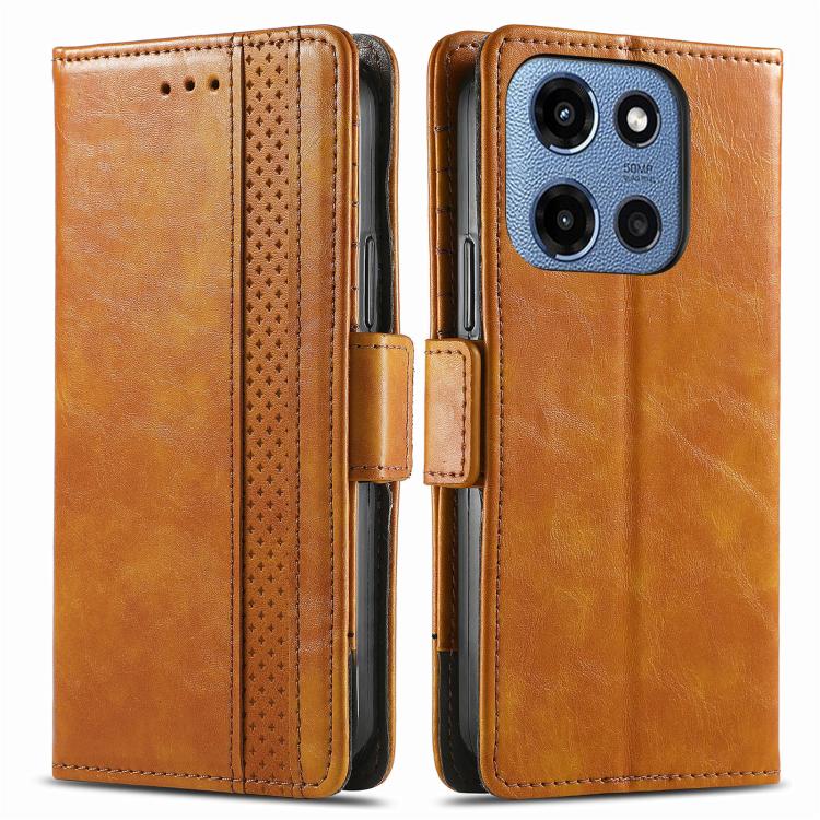 For Motorola Moto G 2025 CaseNeo Splicing Dual Magnetic Buckle Leather Phone Case