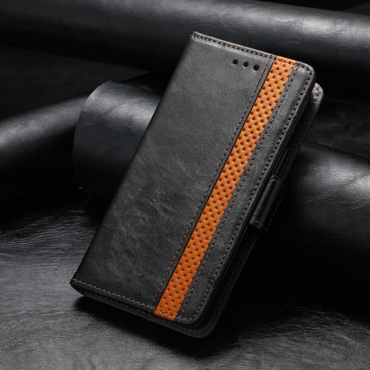 For Motorola Moto G Power 2025 CaseNeo Splicing Dual Magnetic Buckle Leather Phone Case