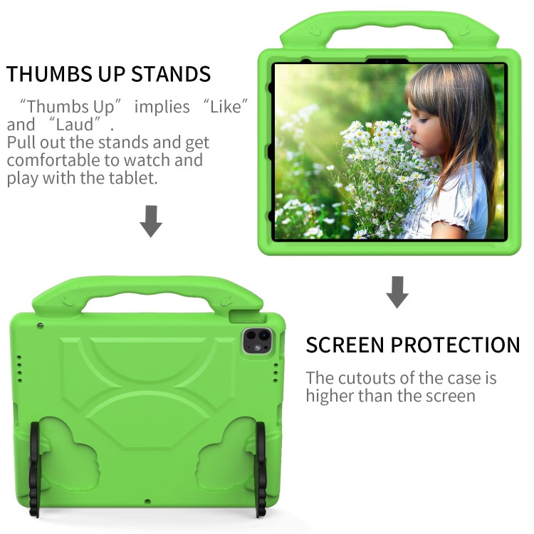 For iPad Air 13 2026 / 2025 / 2024 Children EVA Shockproof Tablet Case with Thumb Bracket