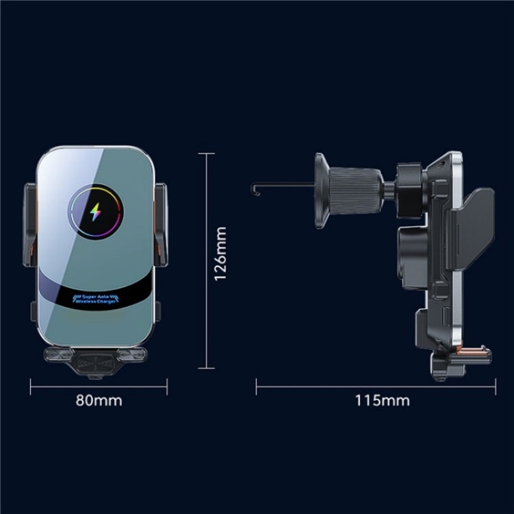 X16 Car Smart Sensor Phone Holder Magnetic Phone Mount Automatic Wireless Charger