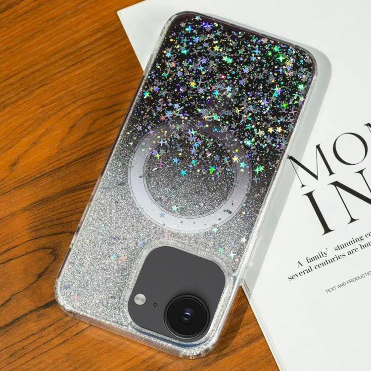 For iPhone 17e / 16e Gradient Glitter Starry MagSafe Phone Case
