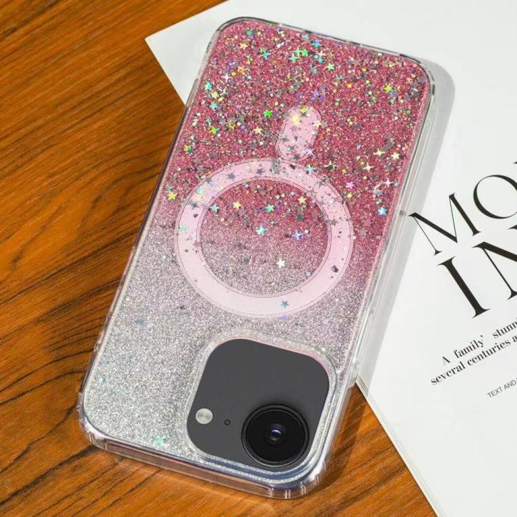For iPhone 17e / 16e Gradient Glitter Starry MagSafe Phone Case