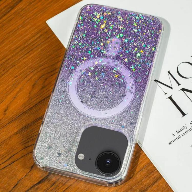 For iPhone 17e / 16e Gradient Glitter Starry MagSafe Phone Case