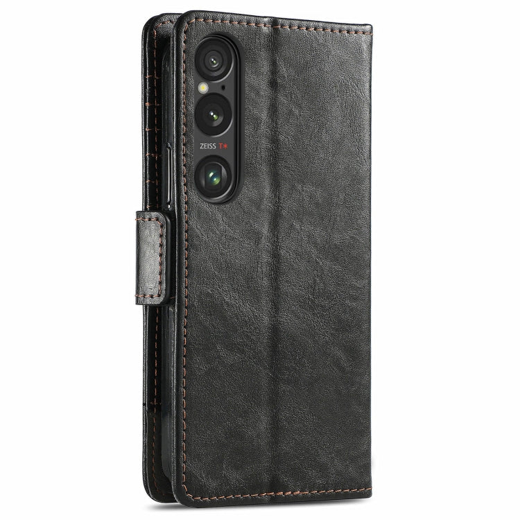 For Sony Xperia 1 VI CaseNeo Splicing Dual Magnetic Buckle Leather Phone Case
