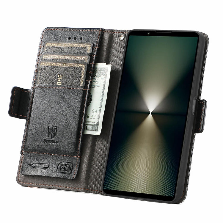 For Sony Xperia 1 VI CaseNeo Splicing Dual Magnetic Buckle Leather Phone Case
