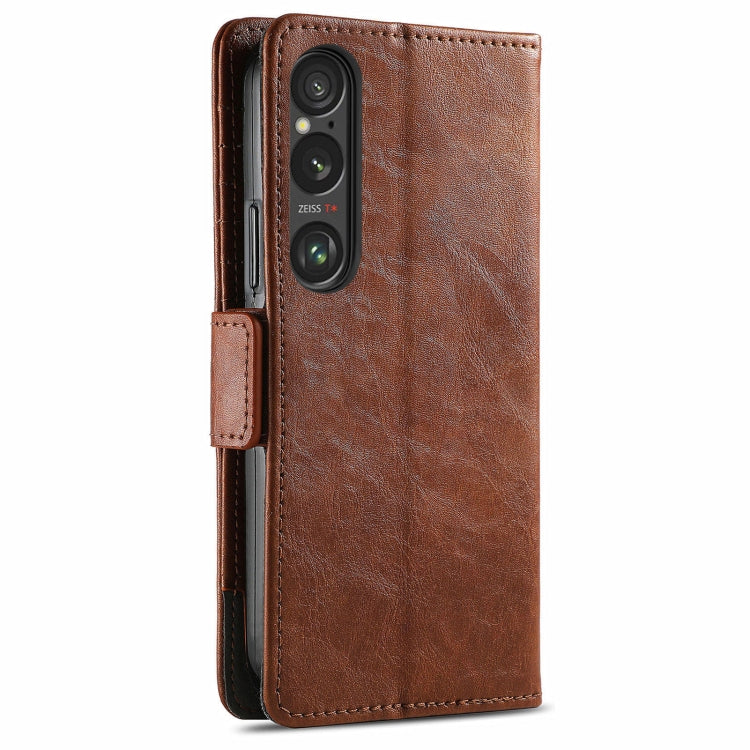 For Sony Xperia 10 VI CaseNeo Splicing Dual Magnetic Buckle Leather Phone Case