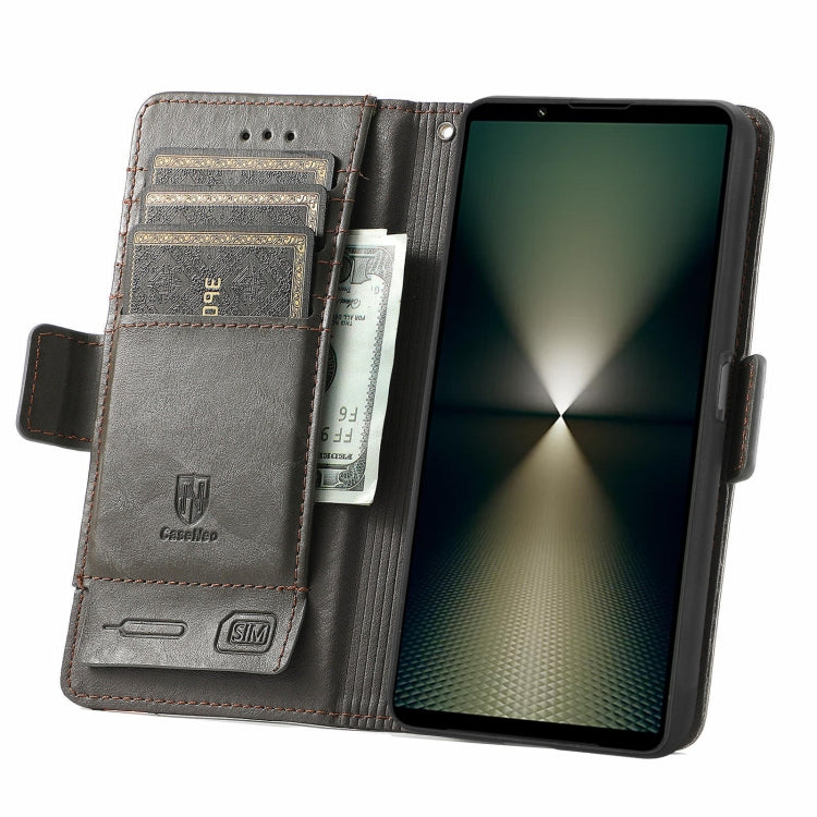For Sony Xperia 10 VI CaseNeo Splicing Dual Magnetic Buckle Leather Phone Case