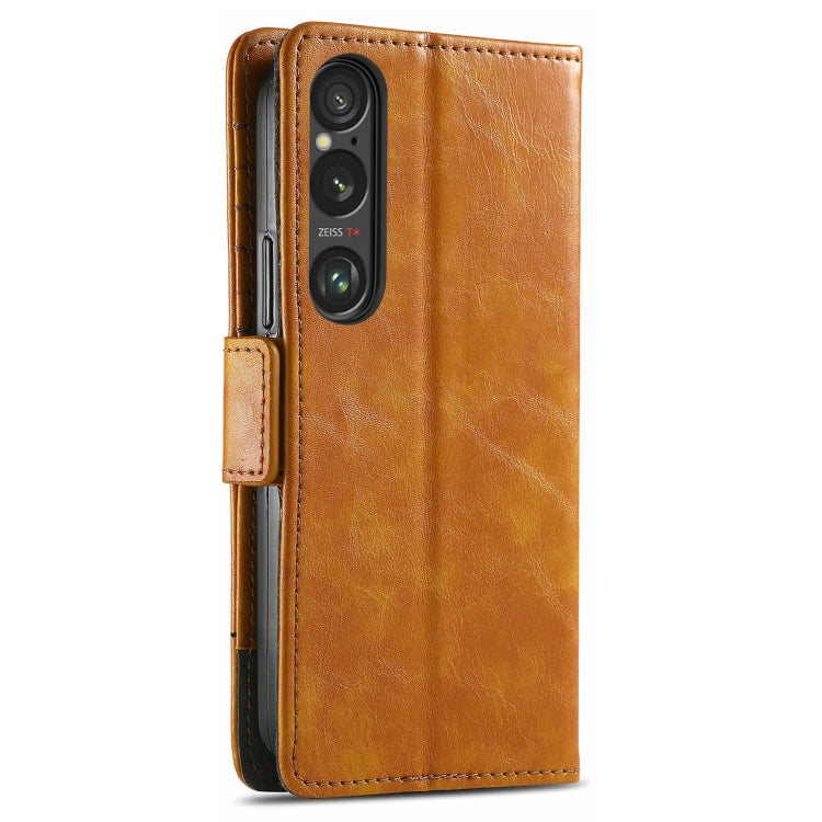For Sony Xperia 10 VI CaseNeo Splicing Dual Magnetic Buckle Leather Phone Case