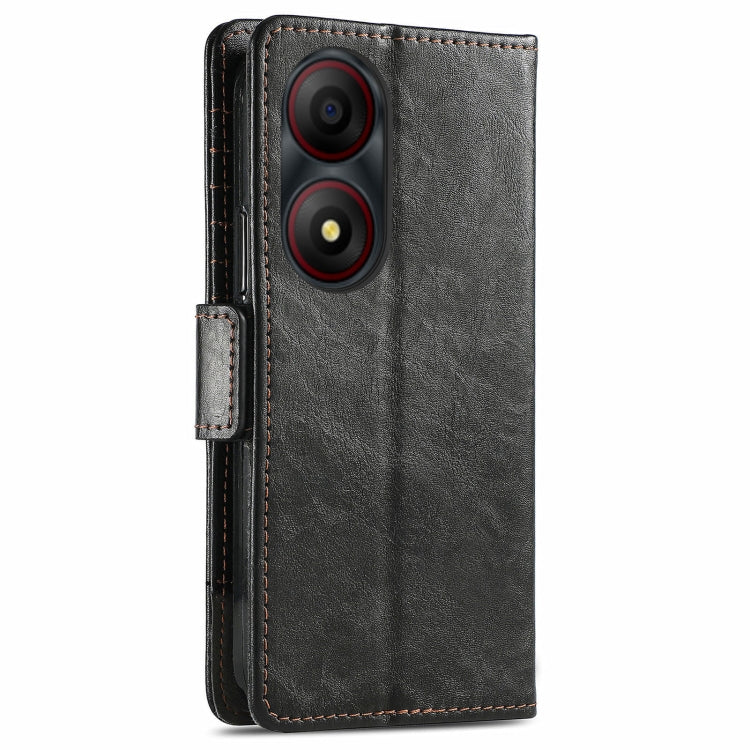 For ZTE Blade A34  CaseNeo Splicing Dual Magnetic Buckle Leather Phone Case