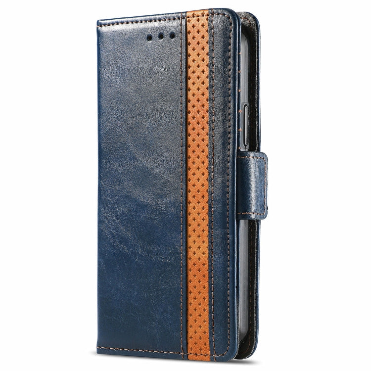 For ZTE Blade A34  CaseNeo Splicing Dual Magnetic Buckle Leather Phone Case