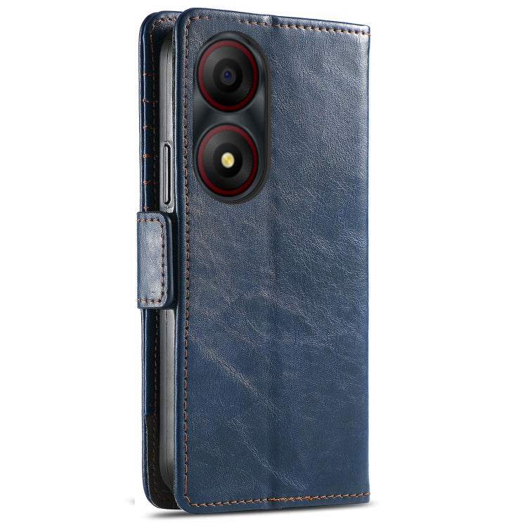 For ZTE Blade A34  CaseNeo Splicing Dual Magnetic Buckle Leather Phone Case