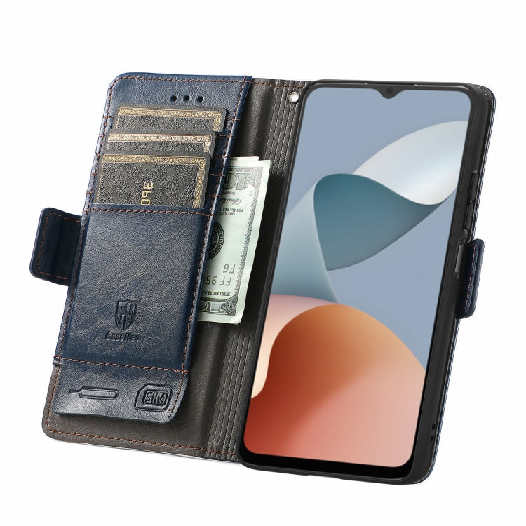 For ZTE Blade A34  CaseNeo Splicing Dual Magnetic Buckle Leather Phone Case