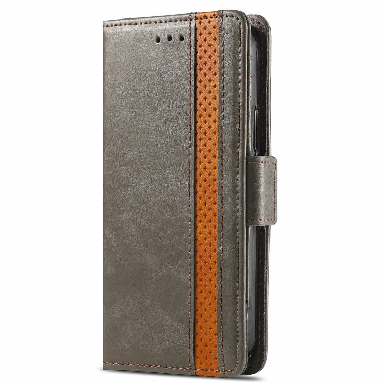 For ZTE Blade A34  CaseNeo Splicing Dual Magnetic Buckle Leather Phone Case