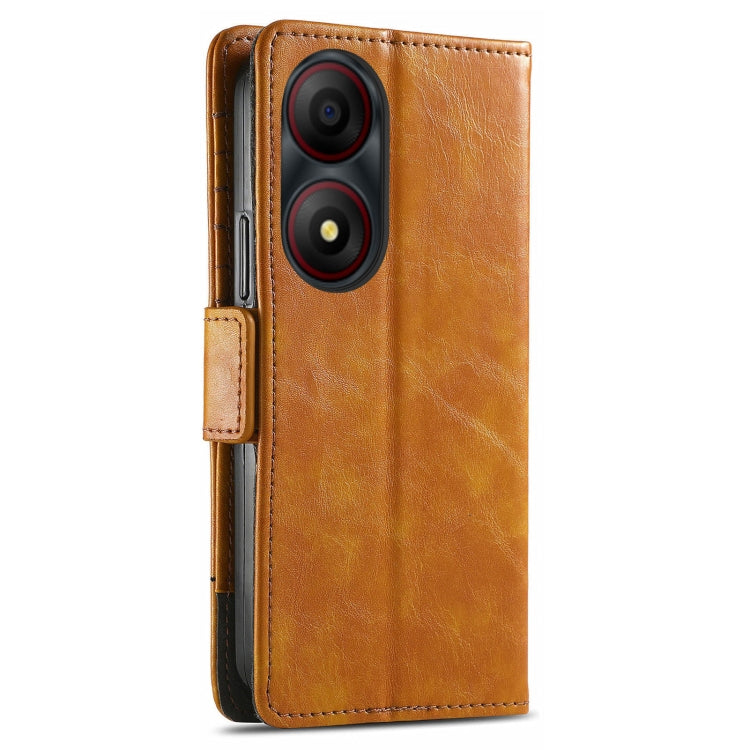 For ZTE Blade A34  CaseNeo Splicing Dual Magnetic Buckle Leather Phone Case