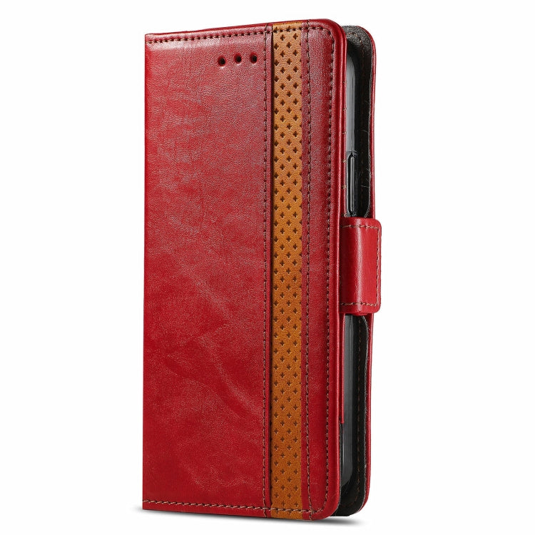 For ZTE Blade A34  CaseNeo Splicing Dual Magnetic Buckle Leather Phone Case