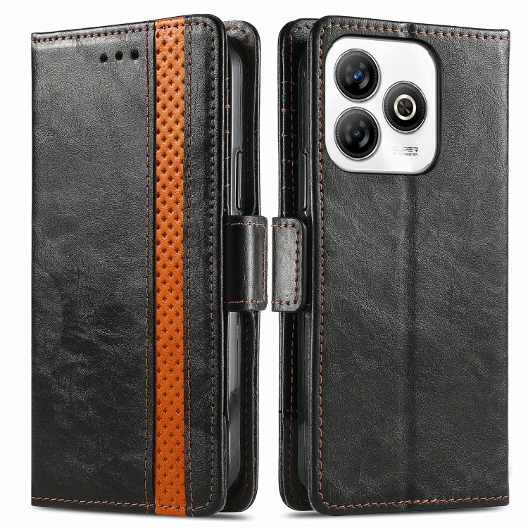 For ZTE Blade A75 4G CaseNeo Splicing Dual Magnetic Buckle Leather Phone Case
