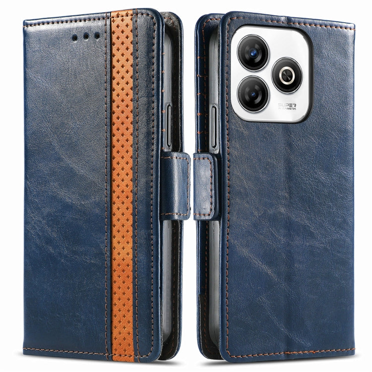 For ZTE Blade A75 4G CaseNeo Splicing Dual Magnetic Buckle Leather Phone Case
