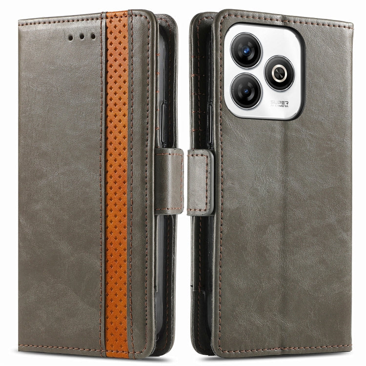 For ZTE Blade A75 4G CaseNeo Splicing Dual Magnetic Buckle Leather Phone Case
