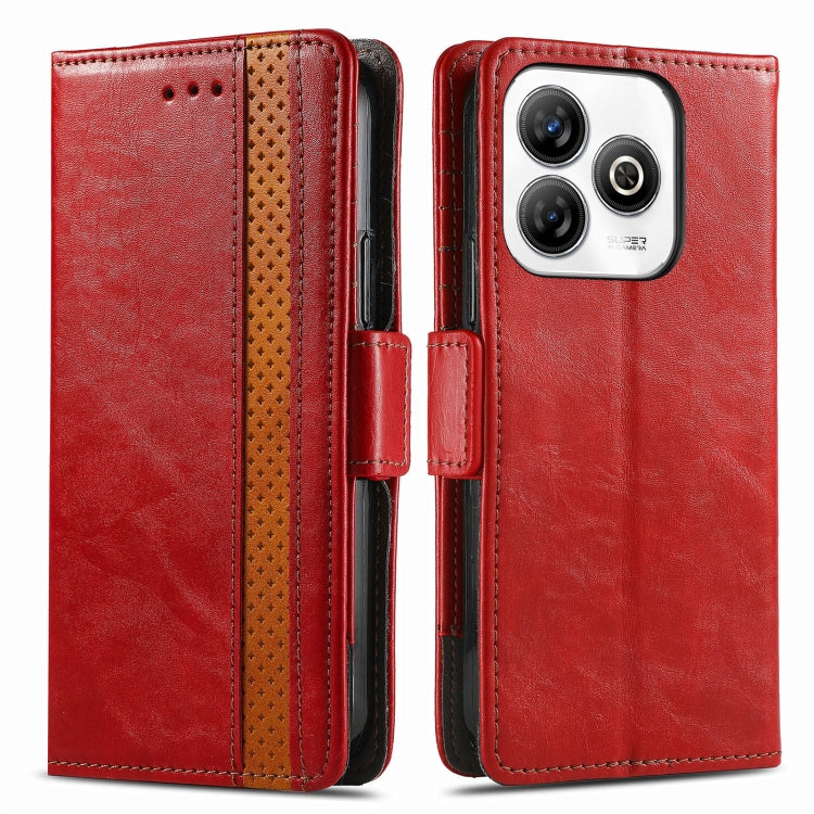 For ZTE Blade A75 4G CaseNeo Splicing Dual Magnetic Buckle Leather Phone Case