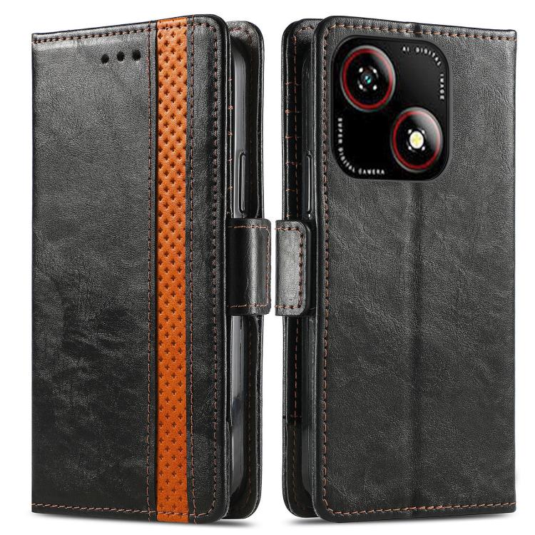 For ZTE Blade A35e 4G CaseNeo Splicing Dual Magnetic Buckle Leather Phone Case