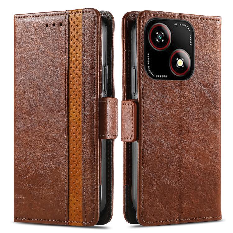 For ZTE Blade A35e 4G CaseNeo Splicing Dual Magnetic Buckle Leather Phone Case