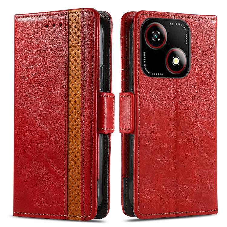 For ZTE Blade A35e 4G CaseNeo Splicing Dual Magnetic Buckle Leather Phone Case