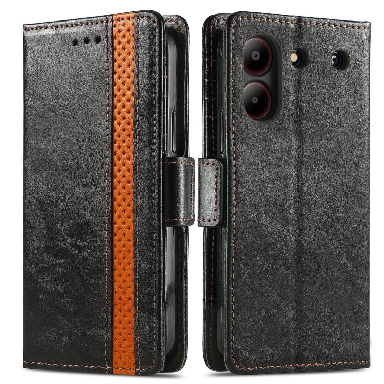 For ZTE Blade A54 CaseNeo Splicing Dual Magnetic Buckle Leather Phone Case