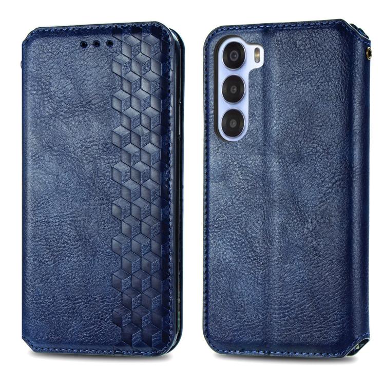 For ZTE Nubia S 5G Cubic Grid Pressed Magnetic Leather Phone Case