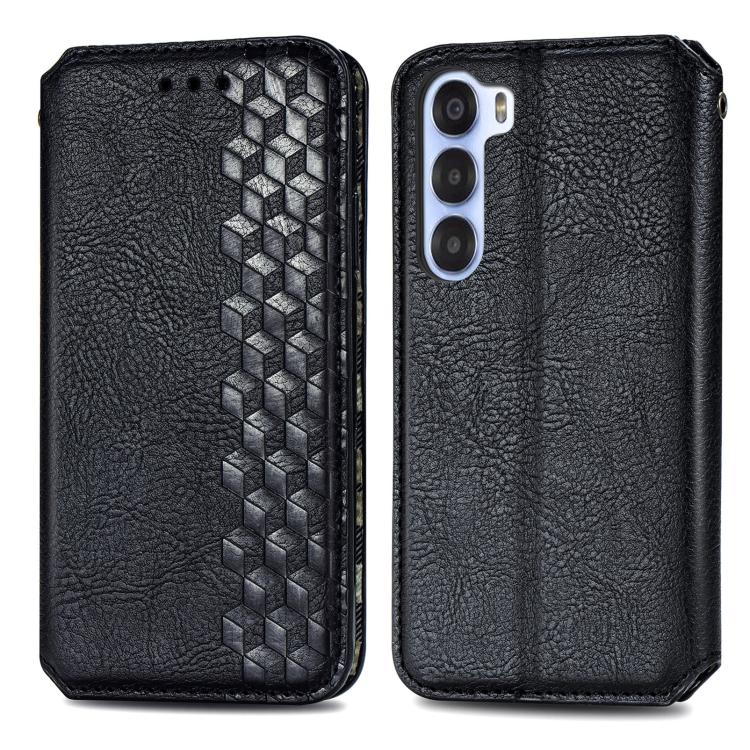 For ZTE Nubia S 5G Cubic Grid Pressed Magnetic Leather Phone Case