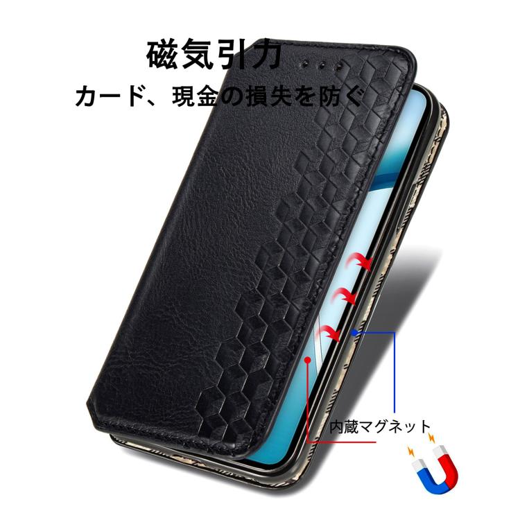 For ZTE Nubia S 5G Cubic Grid Pressed Magnetic Leather Phone Case