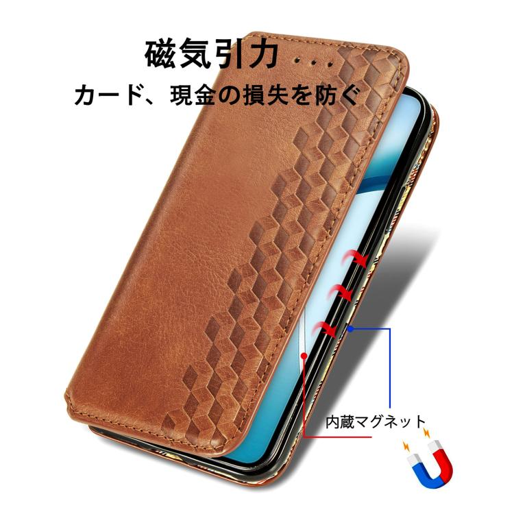 For ZTE Nubia S 5G Cubic Grid Pressed Magnetic Leather Phone Case