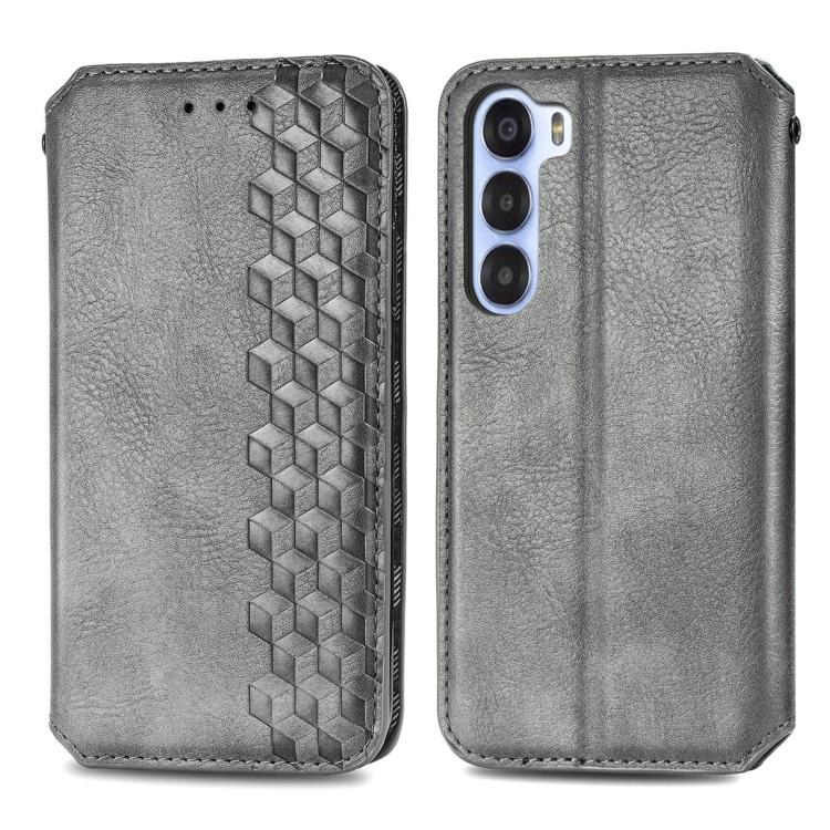 For ZTE Nubia S 5G Cubic Grid Pressed Magnetic Leather Phone Case