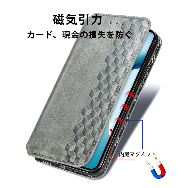 For ZTE Nubia S 5G Cubic Grid Pressed Magnetic Leather Phone Case