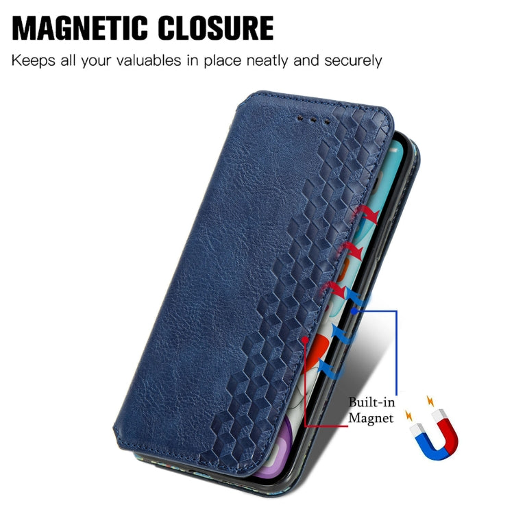 For Sony Xperia 10 VI Cubic Grid Pressed Magnetic Leather Phone Case