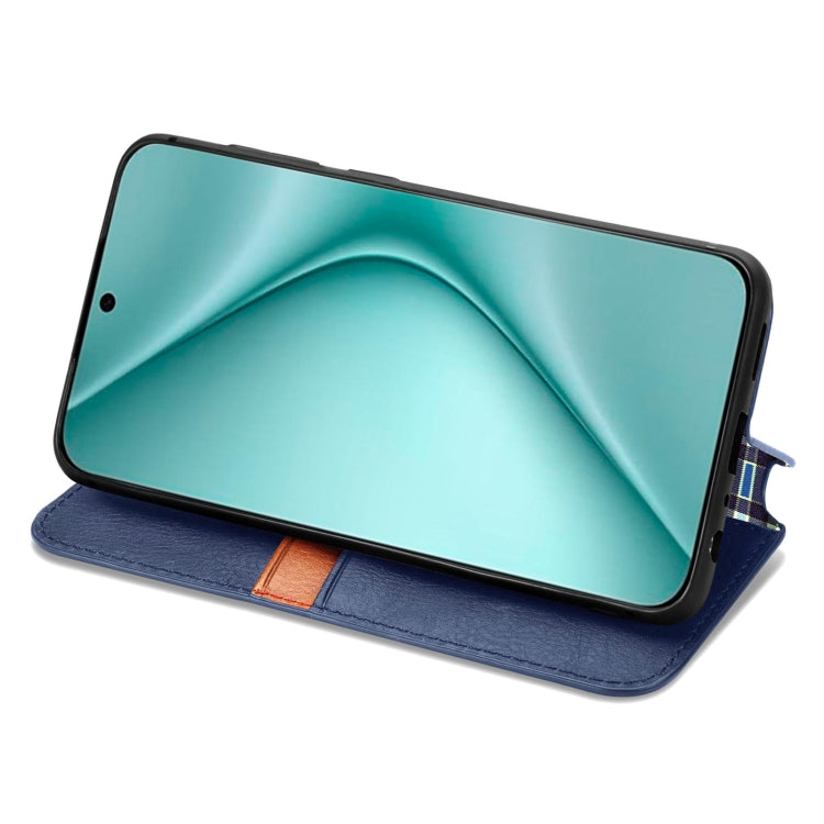 For Huawei Pura 70 Pro+ Cubic Grid Pressed Magnetic Leather Phone Case