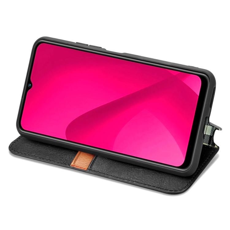 For Huawei Mate 70 Cubic Grid Pressed Magnetic Leather Phone Case