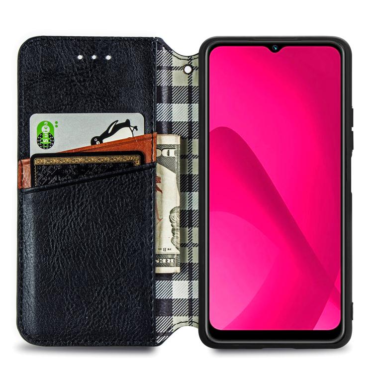 For Huawei Mate 70 Pro Cubic Grid Pressed Magnetic Leather Phone Case