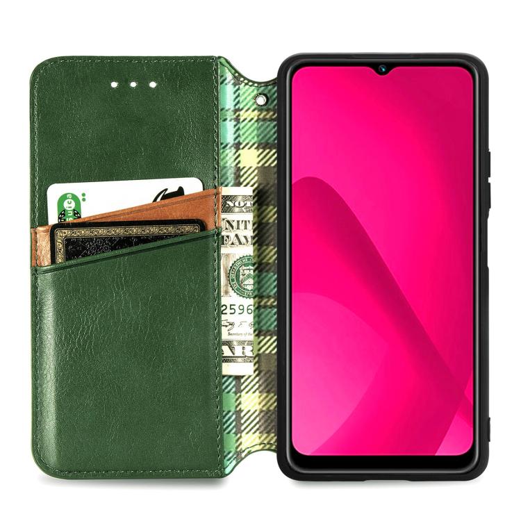 For Huawei Mate 70 Pro Cubic Grid Pressed Magnetic Leather Phone Case