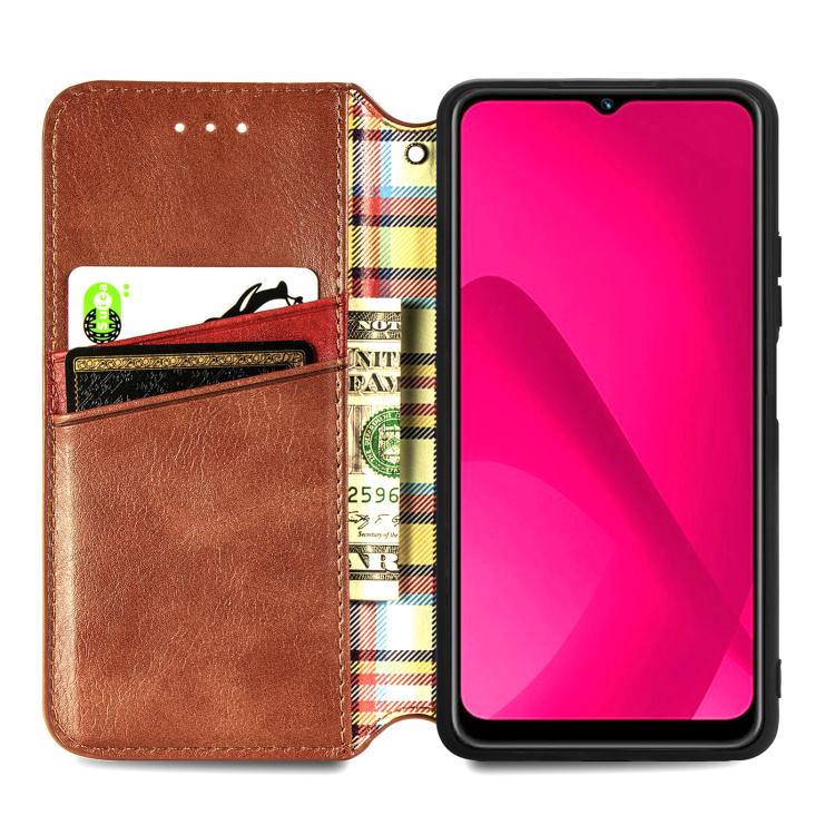 For Huawei Mate 70 Pro Cubic Grid Pressed Magnetic Leather Phone Case