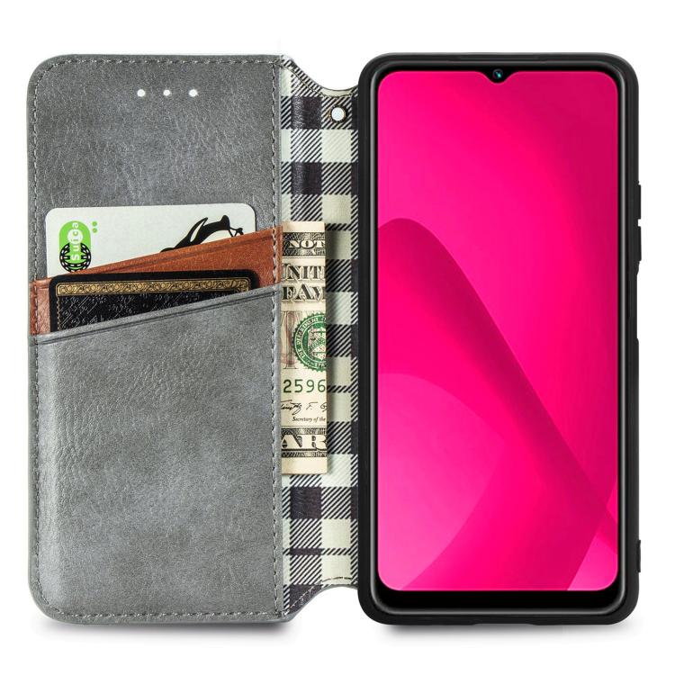 For Huawei Mate 70 Pro Cubic Grid Pressed Magnetic Leather Phone Case