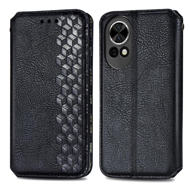 For Huawei nova 13 Cubic Grid Pressed Magnetic Leather Phone Case