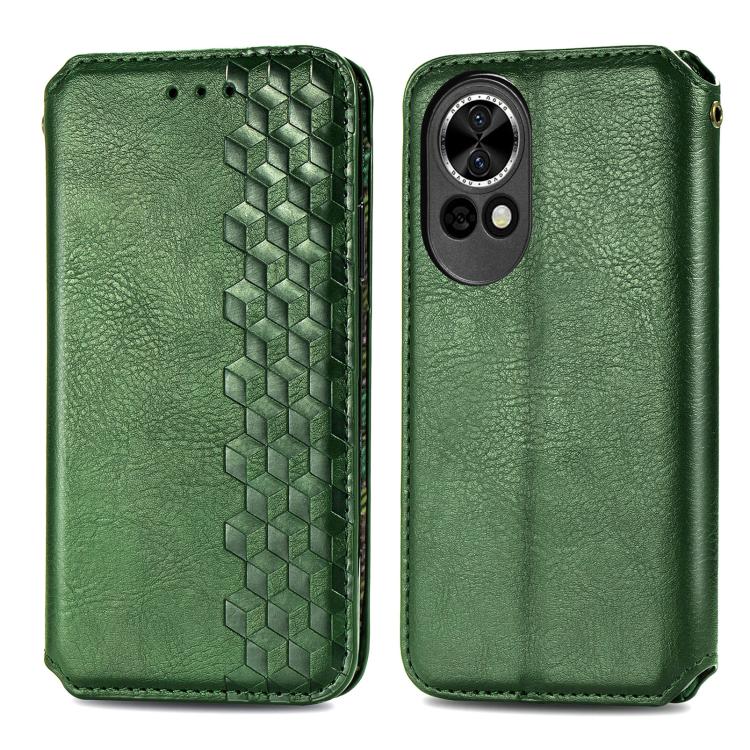 For Huawei nova 13 Cubic Grid Pressed Magnetic Leather Phone Case