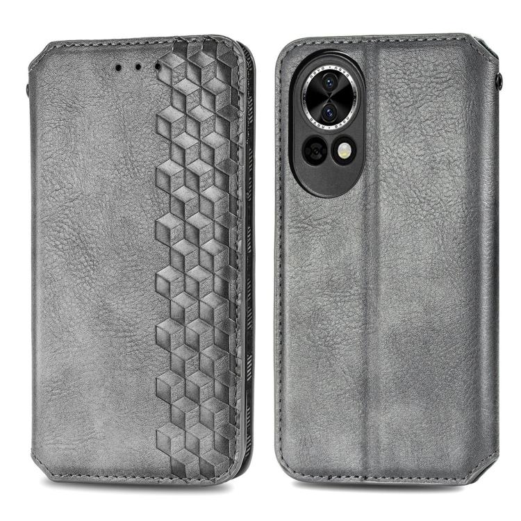 For Huawei nova 13 Cubic Grid Pressed Magnetic Leather Phone Case