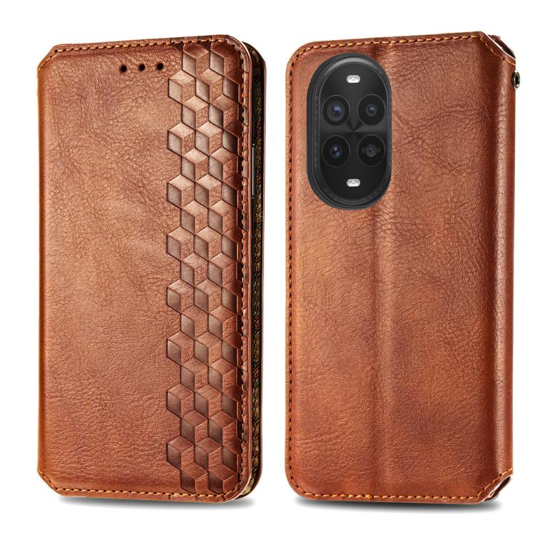 For Huawei nova 13 Pro Cubic Grid Pressed Magnetic Leather Phone Case