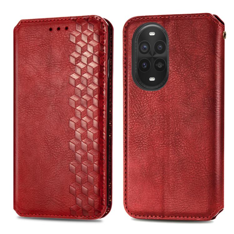 For Huawei nova 13 Pro Cubic Grid Pressed Magnetic Leather Phone Case