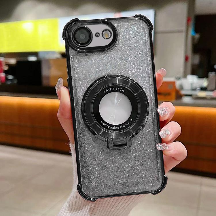For iPhone 17e / 16e Invisible Holder Gradient Glitter Magsafe Phone Case