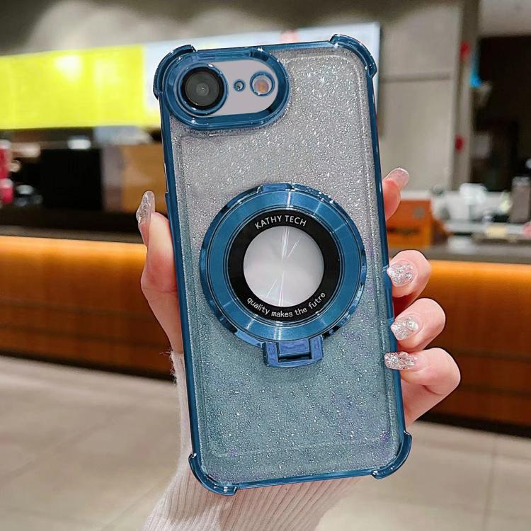 For iPhone 17e / 16e Invisible Holder Gradient Glitter Magsafe Phone Case