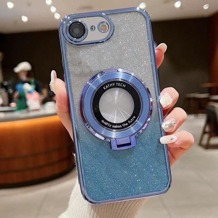 For iPhone 17e / 16e Electroplated Holder Gradient Glitter MagSafe Phone Case