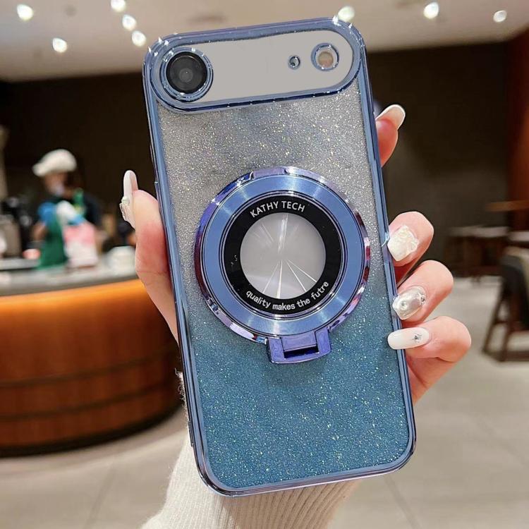 For iPhone Air Electroplated Holder Gradient Glitter MagSafe Phone Case